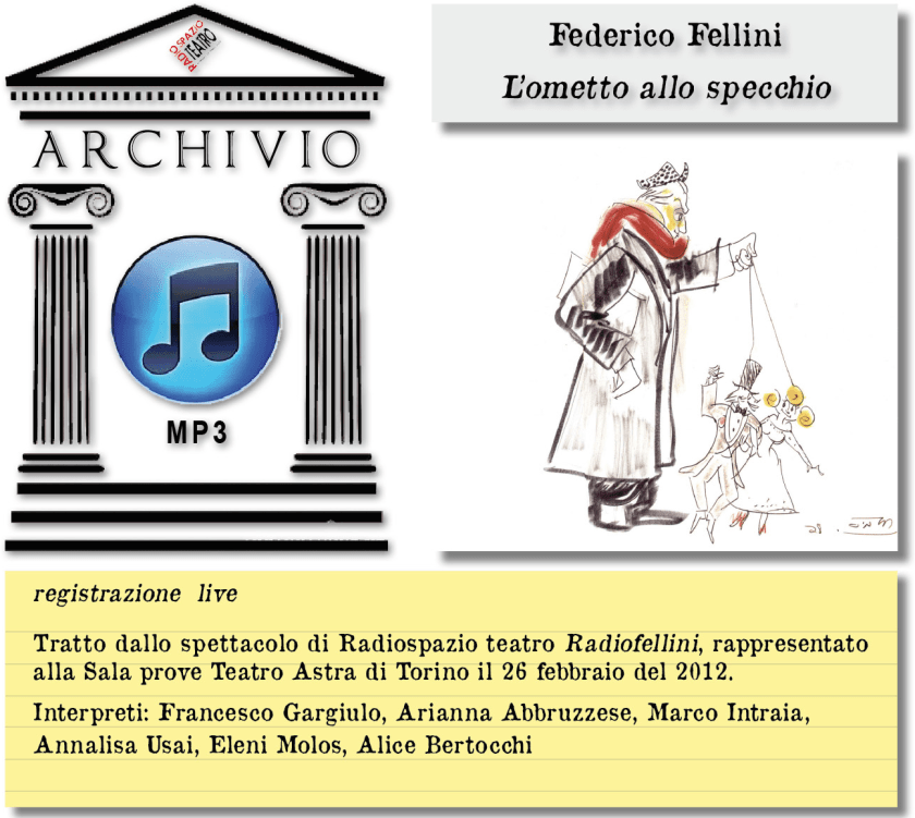 immagine fellini. l'ometto allo specchio