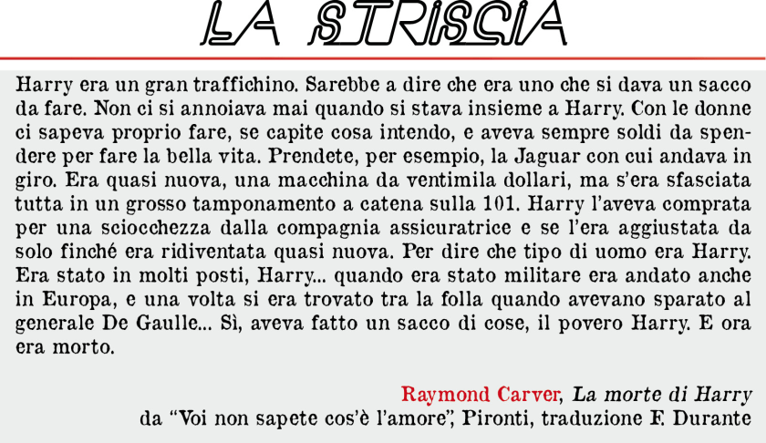 carver striscia testata media