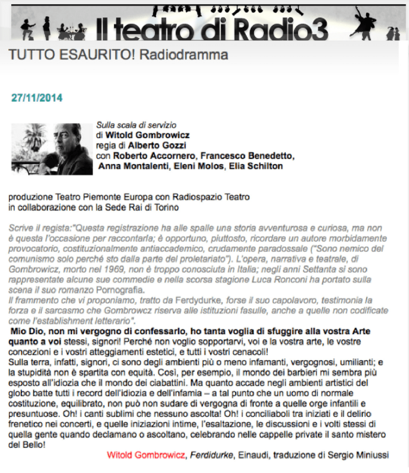 nuovo articolo radio3N