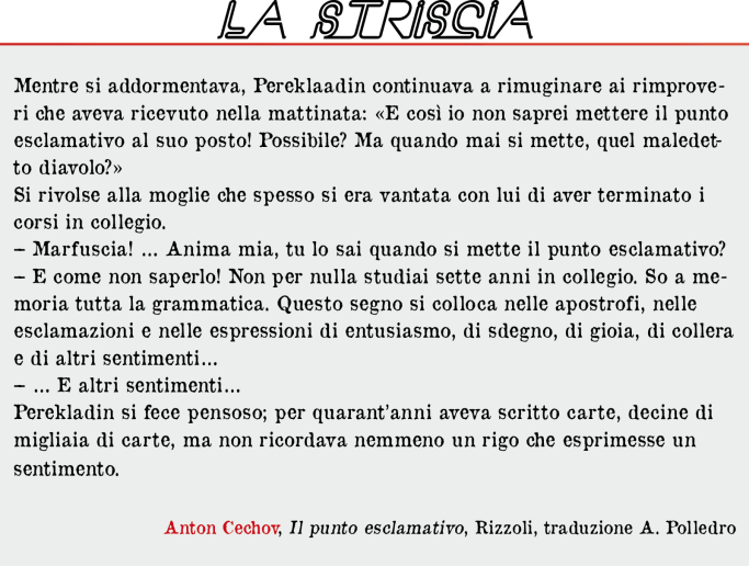 striscia cechov punto esclamativo