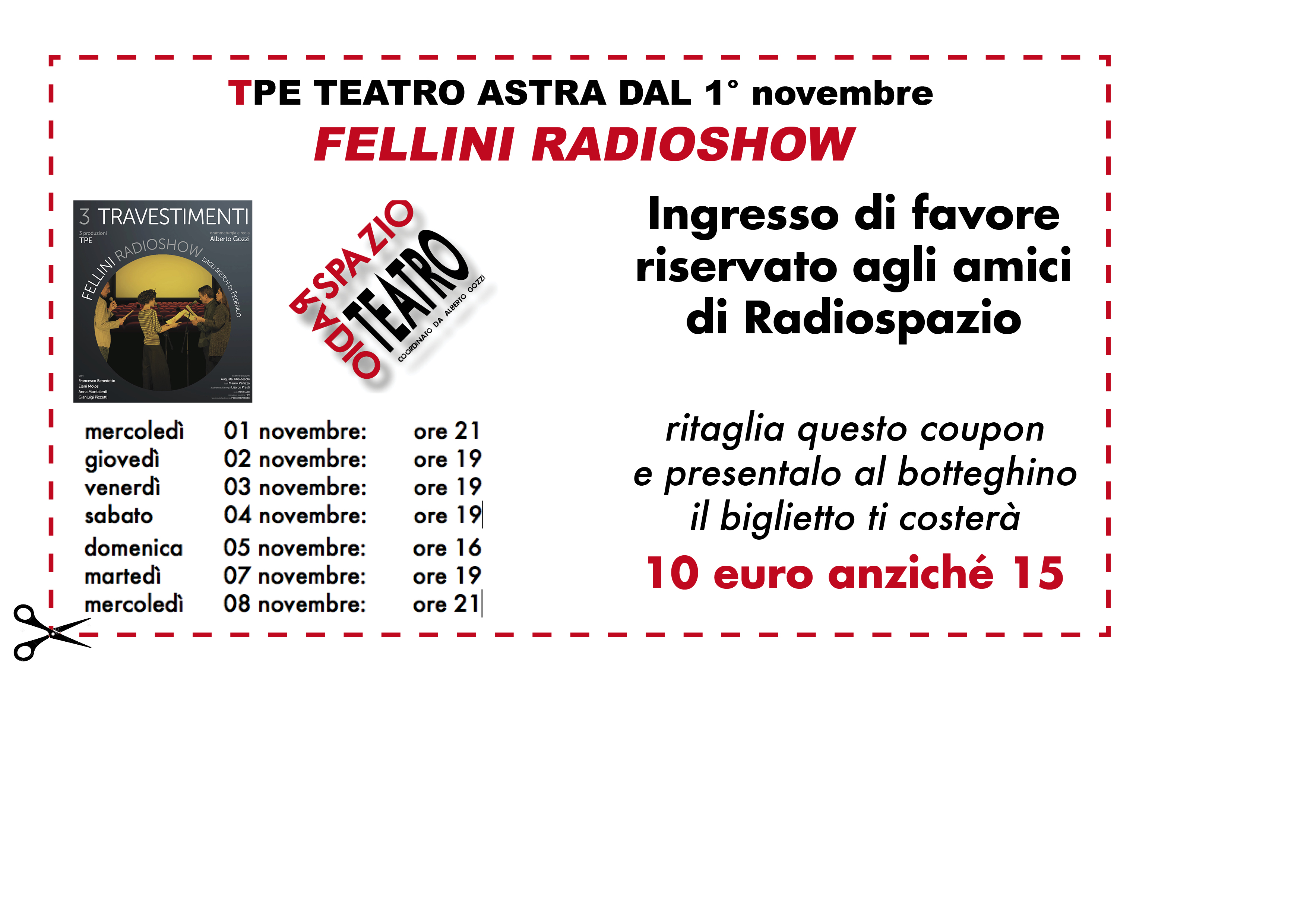 coupon settimana fellini