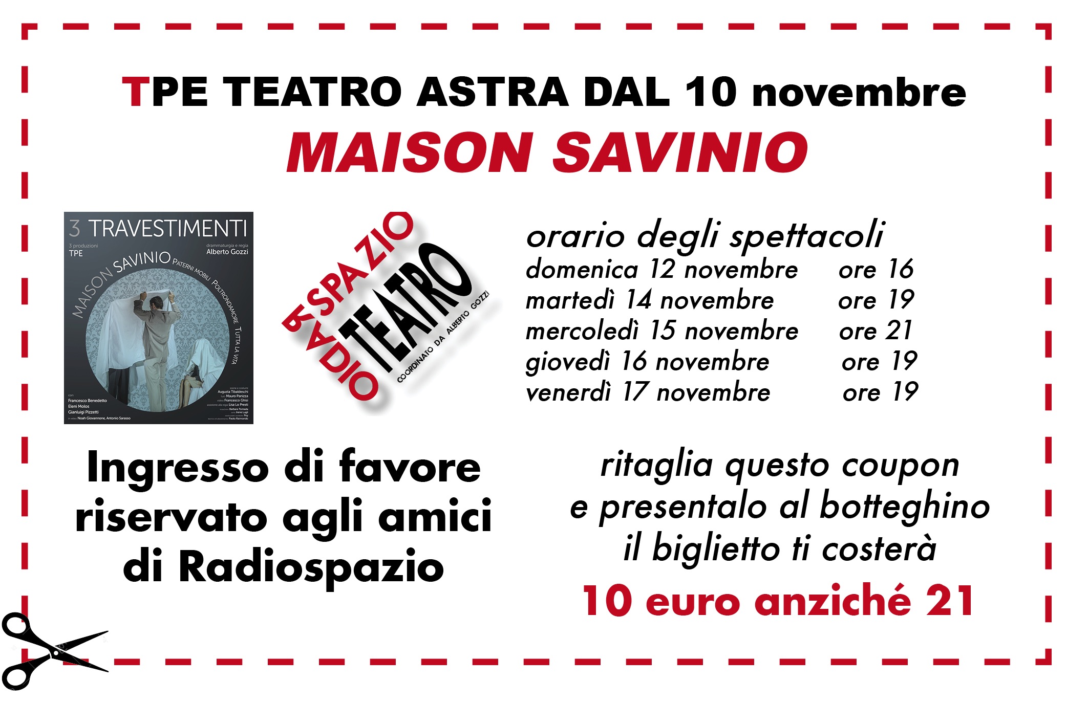 nuovo coupon savinio